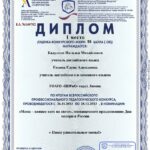 Диплом Всероссийского профессионального педагогического конкурса